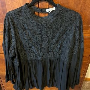 Black lace top